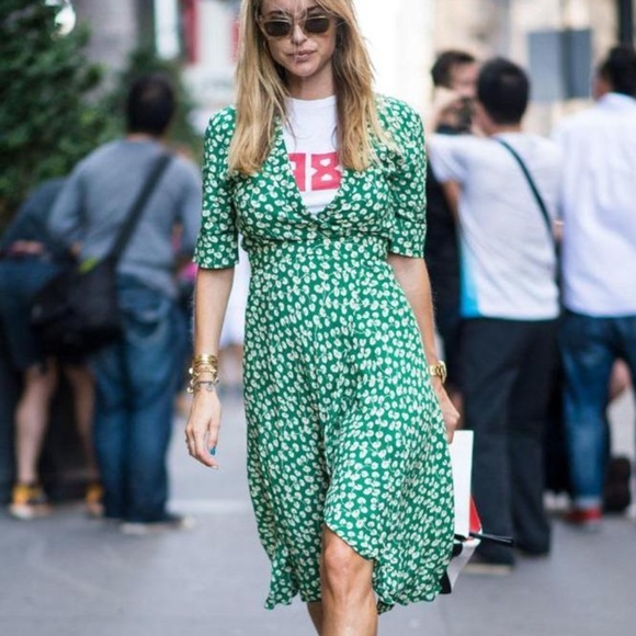 ganni dalton wrap dress